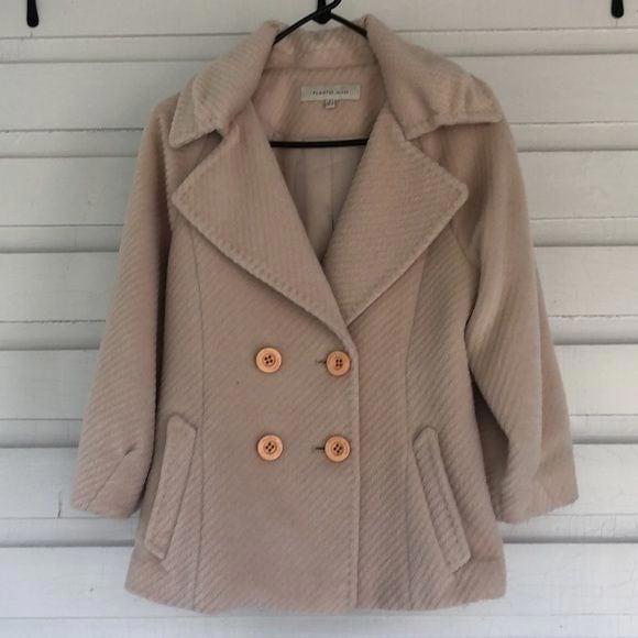 Plastic island cropped cream peacoat - Picture 7 of 7